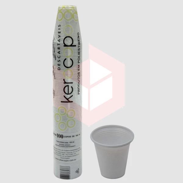 Copo Kerocopo PS branco 180ml c/100un