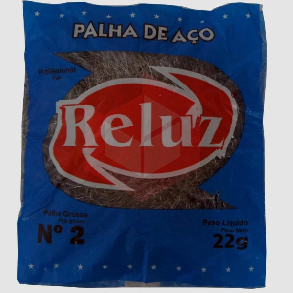 Palha de aço Reluz grossa n.2 c/22g