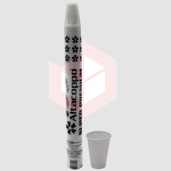 Copo Altacoppo PP branco 80ml c/100un