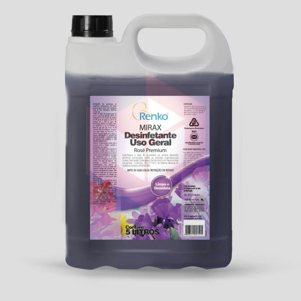 Desinfetante pronto uso rose premium Mirax Renko 5l