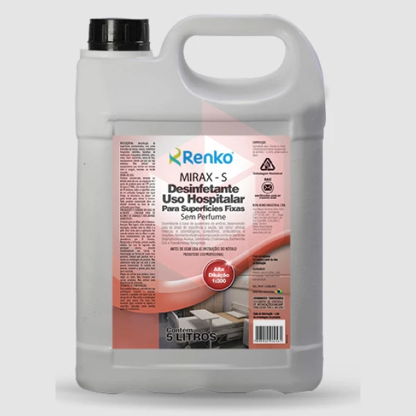 Desinfetante alta diluição Mirax S Renko 5l
