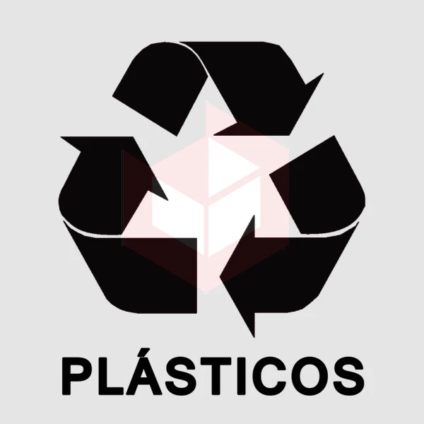 Adesivo coleta seletiva vermelho plásticos S05