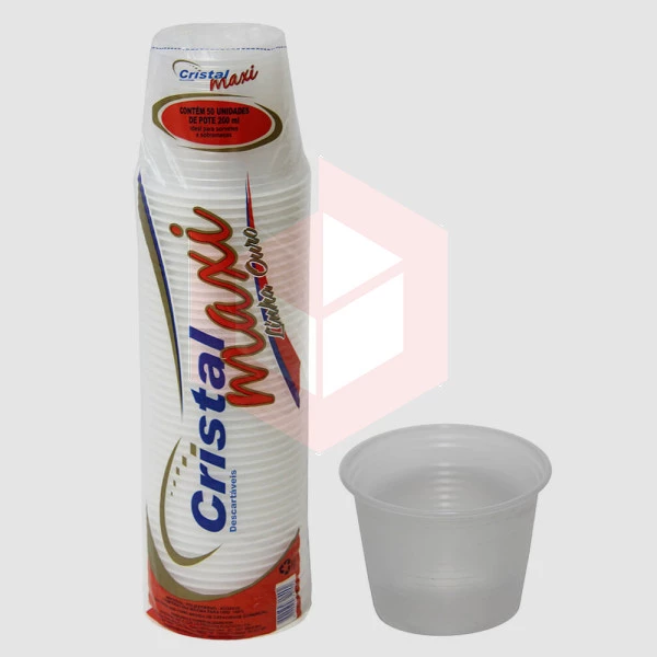 Pote Cristalcopo transparente 200ml c/50un