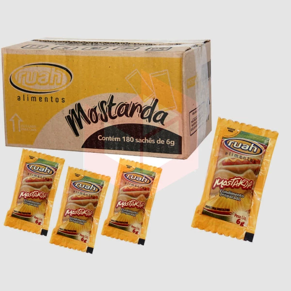 Mostarda amarela sachê Ruah 180x6g