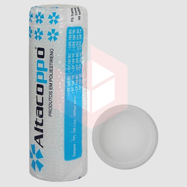 Tampa Altacoppos transparente TPL100 c/50un