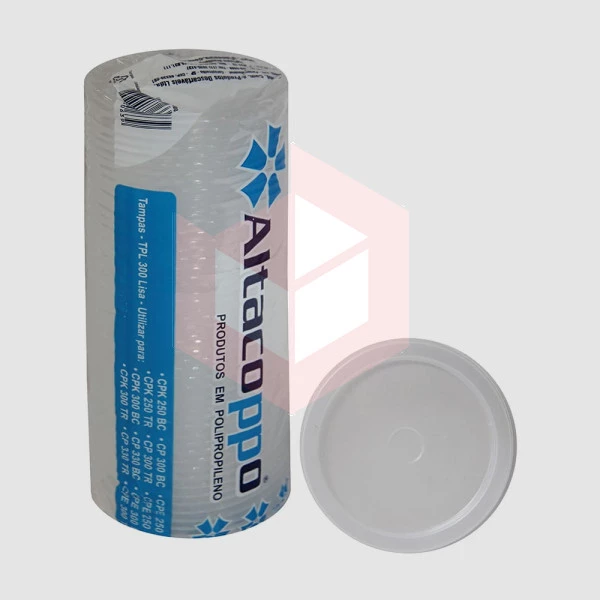 Tampa Altacoppos transparente TPL300 c/50un
