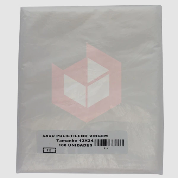 Saco plástico 500g 3m 13x24cm Polinova c/100un