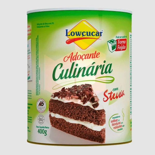 Adoçante em pó culinário stevia sacarina e ciclamato Lowçucar 400g
