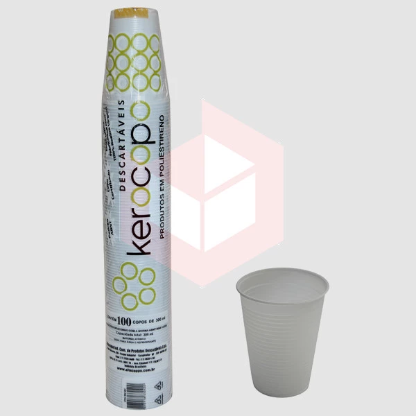Copo Kerocopo PS branco 300ml c/100un