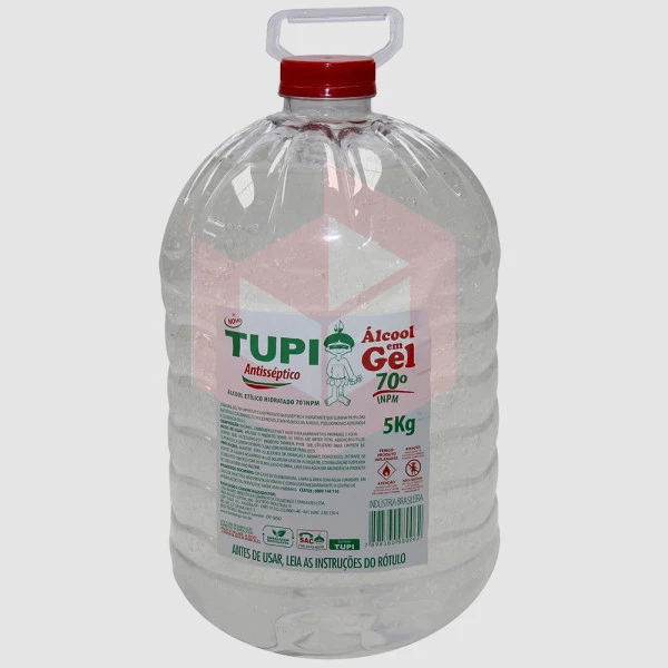Alcool gel 70% antisséptico Tupi 5kg