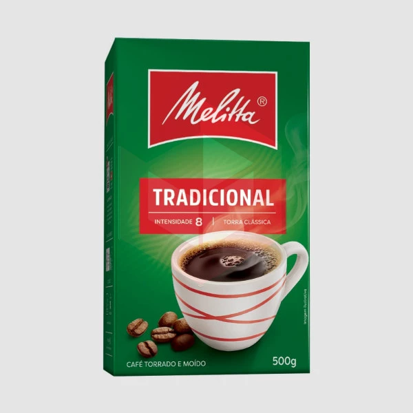 Café tradicional torrado moido vácuo Melitta 500g