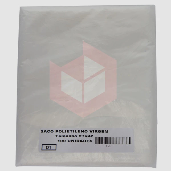 Saco plástico 5kg 3m 27x42cm Polinova c/100un