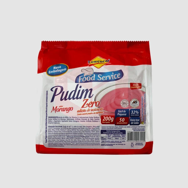 Pudim de morango zero Lowçucar 200g