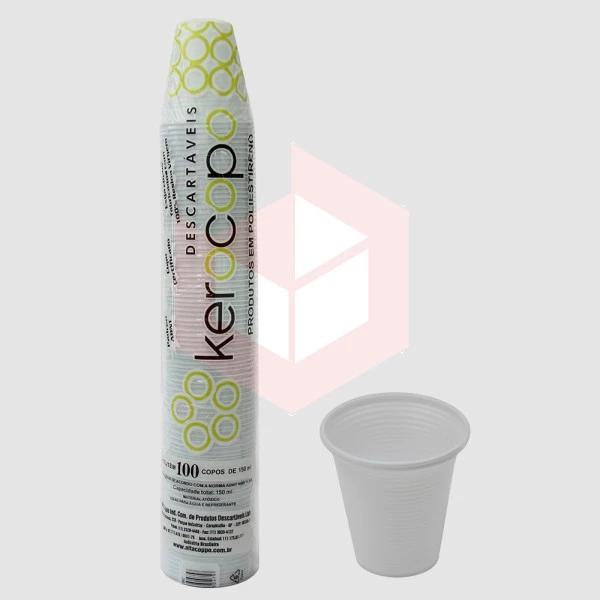 Copo Kerocopo PS branco 150ml c/100un