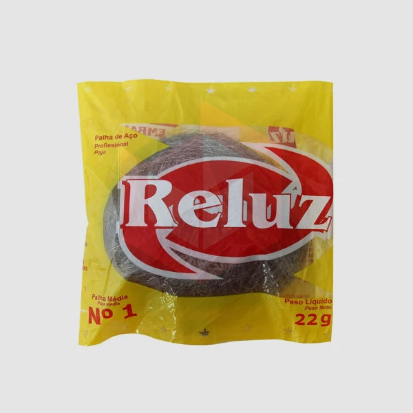 Palha de aço Reluz média n.1 c/22g
