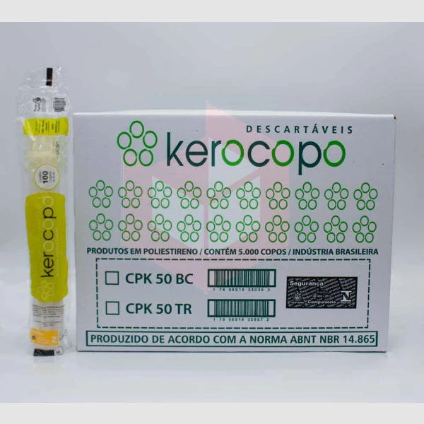 Copo Kerocopo PS transparente 50ml c/100un
