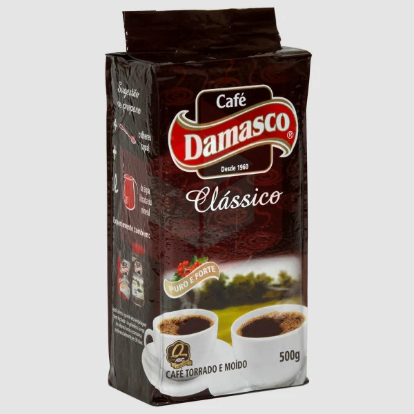 Café tradicional torrado moido vácuo Damasco 500g