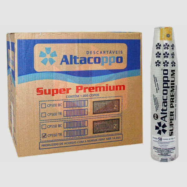 Copo Altacoppo PP transparente 550ml 20x50un