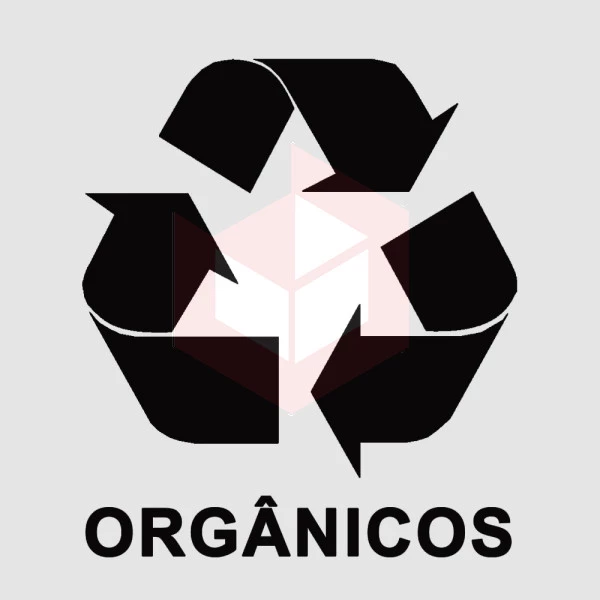 Adesivo coleta seletiva marrom orgânicos S5O