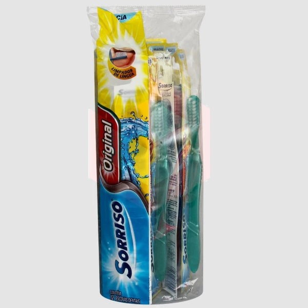 Escova dental macia Sorriso c/12un