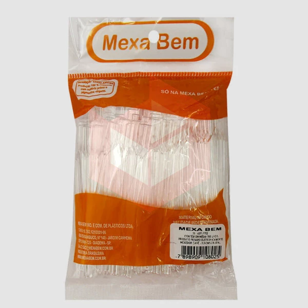 Mexedor 9.5cm cristal Mexa Bem para café c/500un