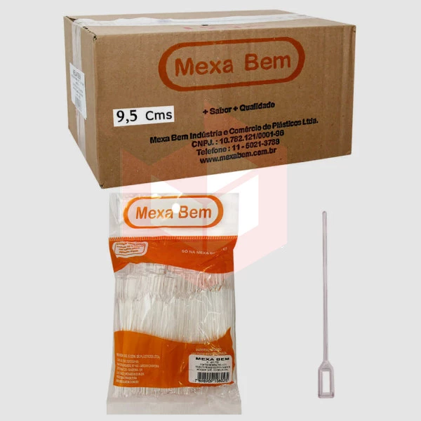 Mexedor 9.5cm cristal MexaBem para café 10x500un