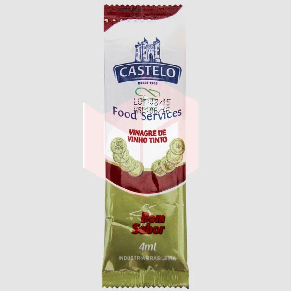 Vinagre de vinho tinto sachê Castelo Bom Sabor 200x4ml