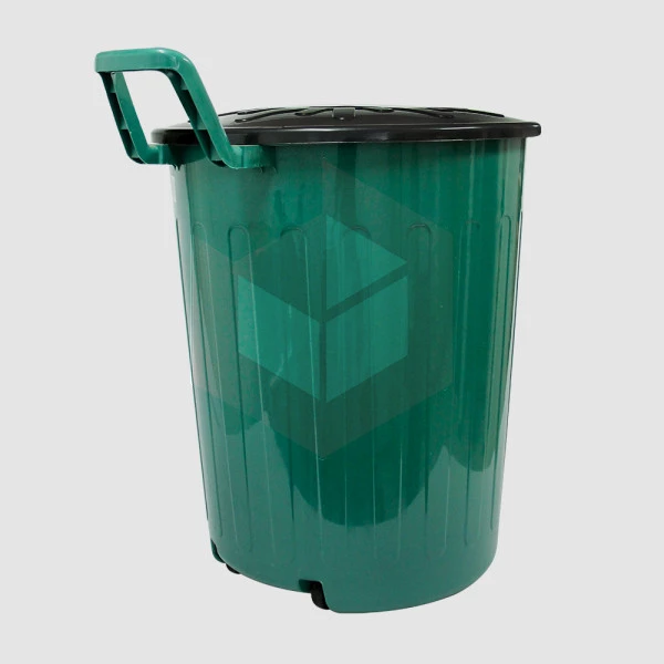 Lixeira 100l preta com tampa+roda Arqplast CF100RPT