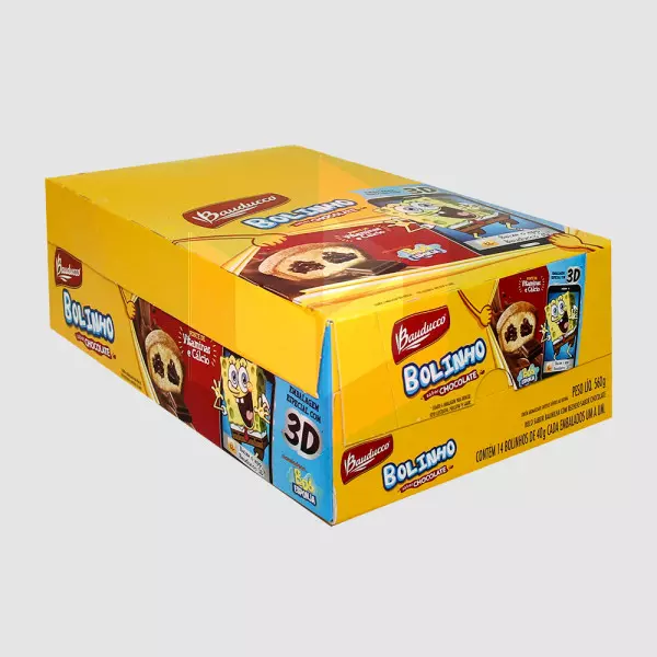 Bolinho baunilha recheado chocolate Bauducco 14x40g 7621
