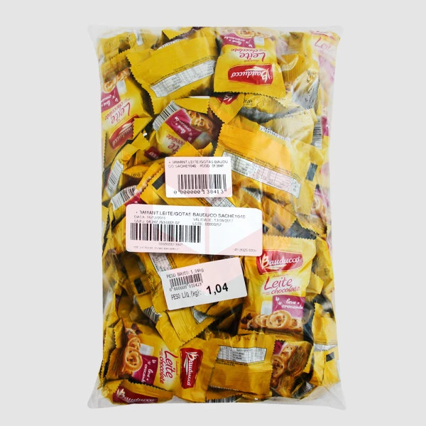 Biscoito amanteigado leite c/gotas de chocolate sachê Bauducco 950g