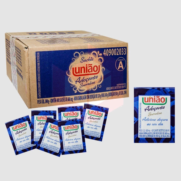 Adoçante sachê  sucralose União 400x0.6g