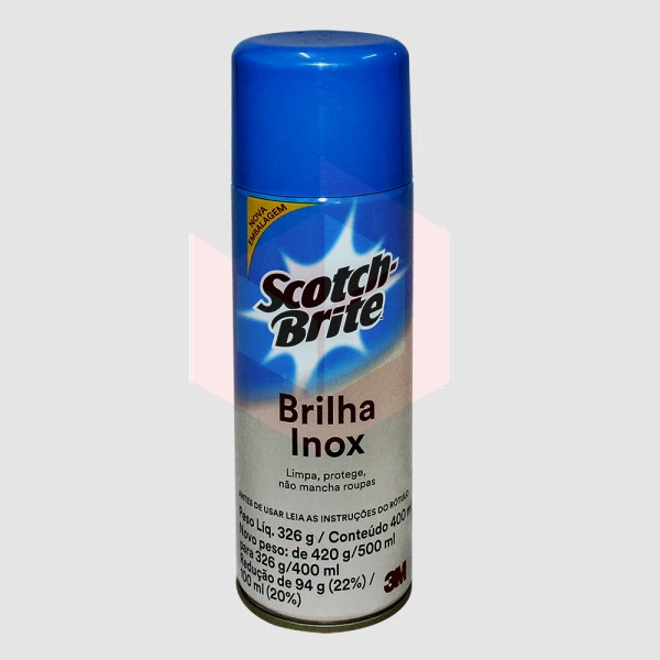 Brilha inox 3M Scotch Brite aerosol 400ml/300g
