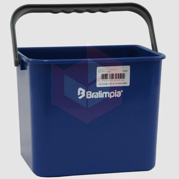 Balde plástico 4l azul Bralimpia BA04AZ