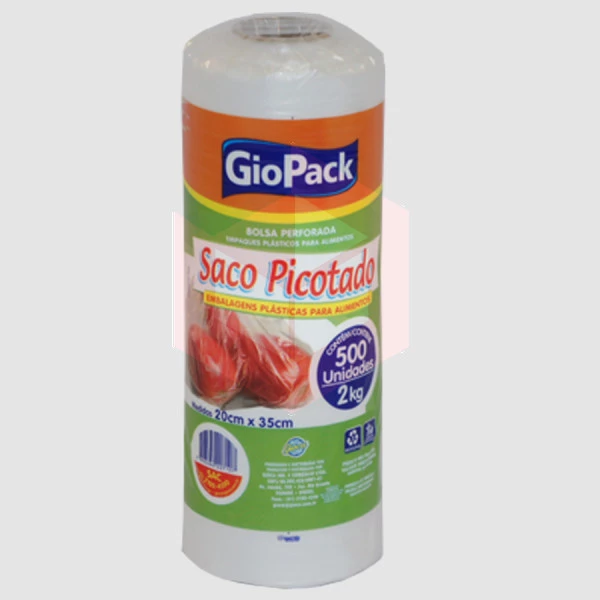 Saco plastico picotado Giopack 2kg 20x35cm c/500un
