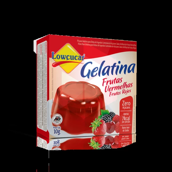Gelatina de frutas vermelhas zero Lowçúcar 10g
