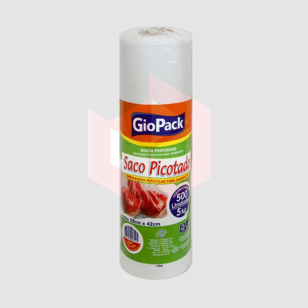 Saco plastico picotado Giopack 5kg 28x40cm c/500un