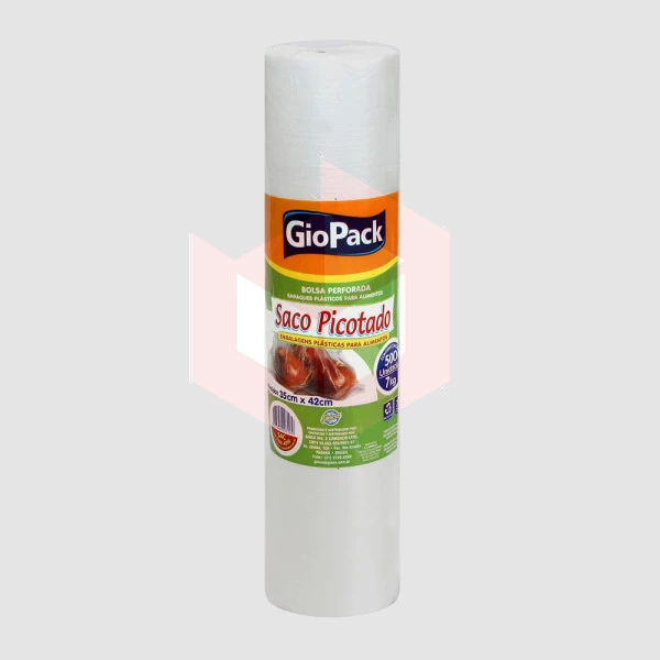 Saco plastico picotado Giopack 7kg 35x40cm c/500un