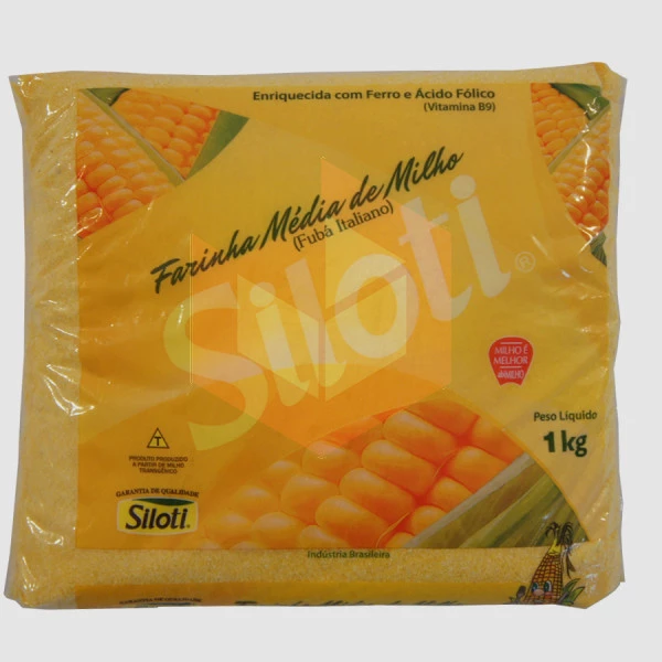 Fubá amarelo italiano medio Siloti 1kg