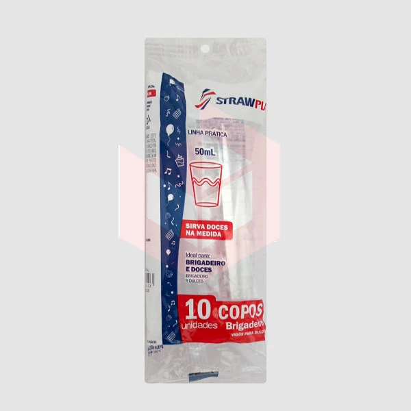 Copo Straw 302 brigadeiro cristal c/10un