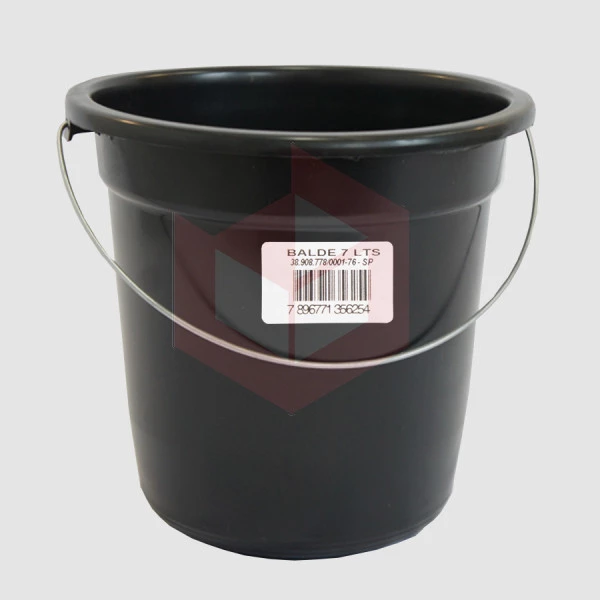 Balde plástico preto 7l Shangrila Ref.5625