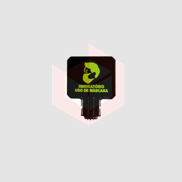 Placa uso de máscara para cone Bralimpia PLCO2008