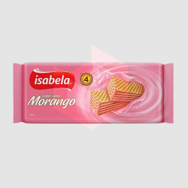 Wafer de morango Isabela 100g