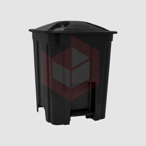 Lixeira com pedal 15l preta Eco Jaguar R3071