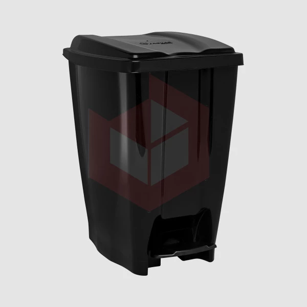 Lixeira com pedal 40l preta Eco Nature Jaguar R3074