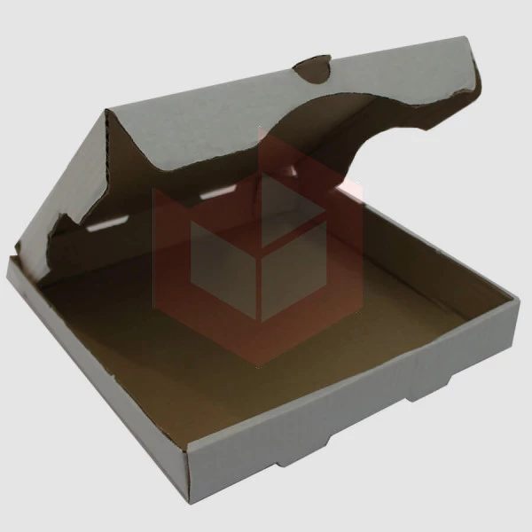 Embalagem de papelão quadrada branca 25x25x4cm c/50un