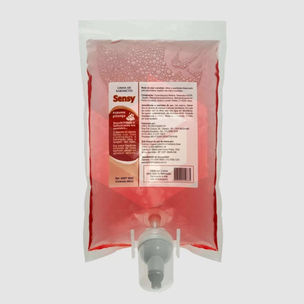 Sabonete espuma pitanga Sensy 600ml QSEP600