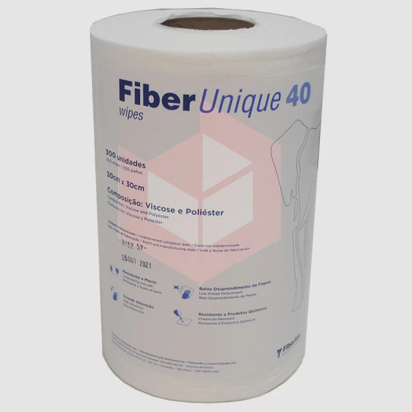 Wipes Fiberunique 40 branco 30x30cm c/300un