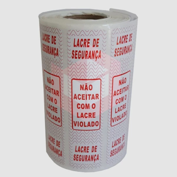 Lacre adesivo de segurança 95x23mm c/250un