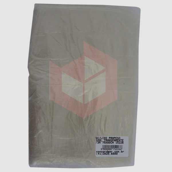 Saco para lixo 100l transparente 3m 75x80 Prapeso c/100un