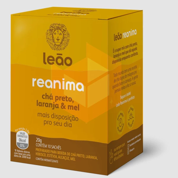 Chá preto laranja e mel reanima Leao 10x2g